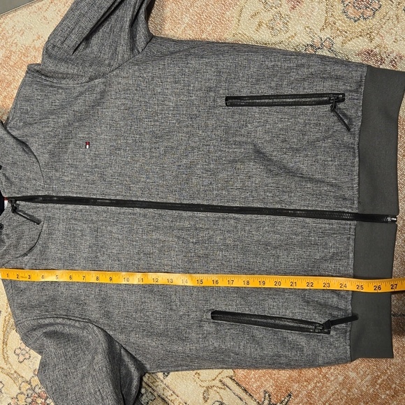 Tommy Hilfiger Men's Gray Water and Wind Resistant Quilted Zip Hood Jacket Sz S - Picture 14 of 16